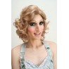 Short 20cm Honey Blonde Synthetic Lace-Front Wig