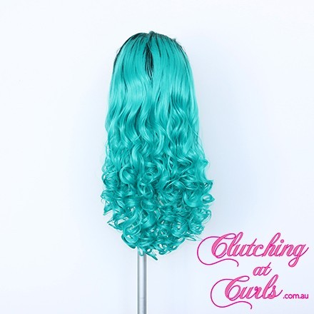 Long 60cm Rooted Gaga Blue Synthetic Extension Fun Extensions